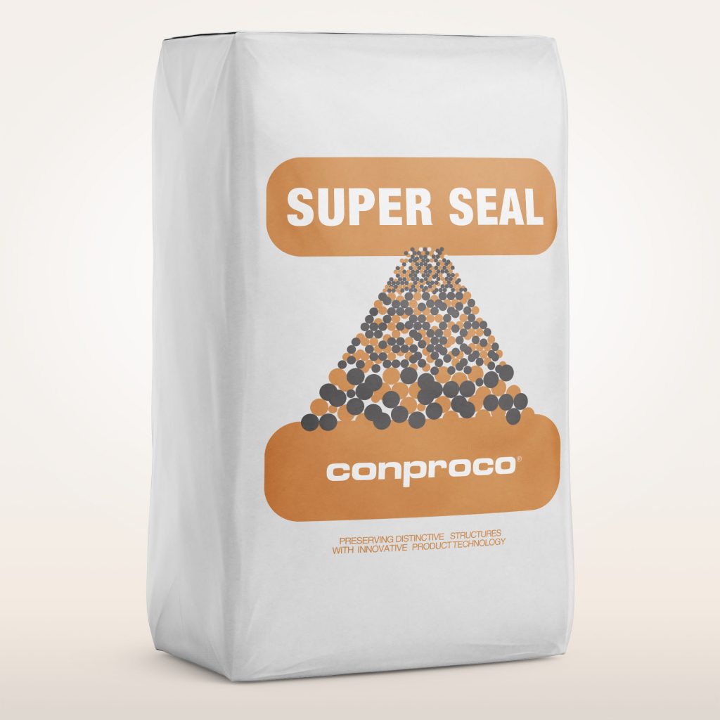 50 pound bag of Super Seal to stop below grade water infiltration