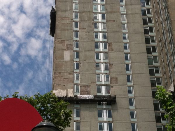 Concrete building in need of repair